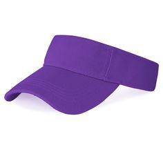 PRICES MAY VARY. Package Includes -- There is 1 piece of purple sun visor cap with adjustable band back closure, it can be worn with different costumes, one size fits most people. Approx. Size -- Hat Length: 28 cm (11 in.), Brim Length: 7 cm (2.8 in.), Hat Circumference: 54-58 cm (21.3-22.8 in.), it can be adjusted according to the head circumference to make the hat fit comfortably on the head. Quality Material -- The athletic mesh visor hat is made of lightweight cotton material with comfortable and thicker sweatband inside, breathable and sweat-absorbing, able to maintain comfort when sweating in summer. Classic Design -- The empty top design allows you to shade while avoiding the sultry top of the head; the brim is sturdy and bends without denting or losing it's shape that subtly block Solid Color Cap Visor, One Size Fits Most, Casual Purple Visor Baseball Cap, Curved Brim Sports Visor, Purple Baseball Cap For Summer, One Size Fits Most Brimmed Visor, Adjustable Purple Baseball Cap For Sports, Summer Purple Baseball Cap, Breathable Solid Color Sports Visor, Sun Visor Hat