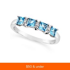 in stock Diamond Accent Ring, Swiss Blue Topaz, Jewelry Repair, Custom Rings, Online Jewelry, Blue Topaz, Citrine, Band Rings, Garnet