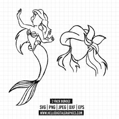 the little mermaid coloring pages are available to print and use for crafts, cards or other projects