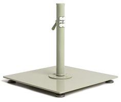 a white scale with a metal pole on it