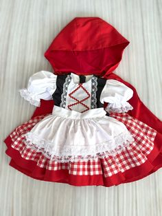 ⭐Inspired Little Red Riding Hood Red Dress,Halloween Kids costume,Toddler Birthday Dress,1st Birthday Dress,Baby Riding Hood ⭐ 📌 Our dresses are handmade. There may be slight variations as it is handmade. 📌 Fabric:Cotton and tulle fabric ⭐Color may vary in photos due to light differences. If you wish, you can personalize it by printing your daughter's name on the front of the dress. 📏 Size: 1-4 years. ✒️ Please let us know your child's weight, age and height. 🛑 Cleaning: Dry cleaning. ⭐If yo Red Riding Hood Costume Kids, Red Riding Hood Costume Diy, Red Dress Halloween, 1st Birthday Dress, Toddler Birthday Dress, Costume Toddler, Red Riding Hood Costume, 1st Birthday Dresses, Toddler Halloween Costumes