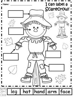 a scarecrow worksheet with the words i can label a scarecrow