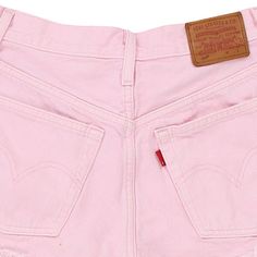 Description:Vintage Levis 501 pink denim shorts, fit a UK size 6 - mid rise with a 26" waist. Size conversion: US Size: 2EU Size: 34IT Size: 38 RISE TYPE: Mid RiseWAIST: 26 inches / 66cmsINSEAM: 3 inches / 8cmsRISE: 10 inches / 25cmsGENDER: womens CONDITION: good - marks on the front and back as pointed out.STYLE: denim shortsERA: 1990sCOLOUR: pinkFABRIC: cotton Pink Jean Shorts With Pockets For Spring, Spring Pink Jean Shorts With Pockets, Casual Pink Cutoff Jean Shorts, Vintage Pink Cotton Jeans, Vintage Pink Jeans For Spring, Pink Short Summer Jeans, Pink High-waisted Cotton Jean Shorts, Casual Pink Short Jeans, Pink Cotton Short Length Jeans