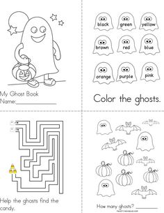 halloween worksheet for kids to practice their handwriting and color the words in this activity