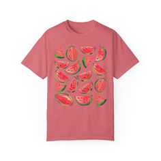 Get ready to add a pop of fruity fun to your wardrobe with our adorable Cute Watermelon Comfort Colors T-shirt! 🍉 Perfect for those sunny summer days, this Comfort Colors tee is so cozy you'll never want to take it off. Whether you love cottagecore vibes or love a good slice of watermelon, this shirt will surely be a hit! 🍉💕 The shirt print features cute watercolor watermelon slices. Makes a great Gift For Her or a fun treat for yourself! Enjoy your summer in our adorable shirt - at the picni Watercolor Watermelon, Cottagecore Vibes, Cute Watermelon, Cute Watercolor, Watermelon Slices, Fun Treats, Fall Accessories, Comfort Colors Tee, Spring Shirts