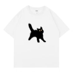 Express your love for cats with this Minimal Angry Kitten Cotton T-Shirt. Made from high-quality, soft cotton, this t-shirt features a minimalist design of an angry kitten printed on the front, making it perfect for casual wear or for showing off your feline fandom. The t-shirt has a classic fit with a ribbed crew neck and short sleeves, providing both comfort and style. Features: -100% Cotton -Crew neck -Minimal graphic design -Regular fit -Unisex style Minimal Graphic Design, Free Scarf, Casual Night Out, Free Socks, Free Bracelet, Fashion App, Color Khaki, Cat Shirts, Cool Suits