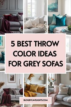 the best throw color ideas for grey sofas