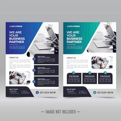 a set of two business flyer templates