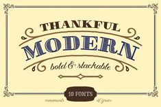 an old fashioned thanksgiving modern font