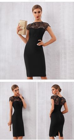 Black Cocktail Party, Lace Bandage Dress, Dinner Party Dress, Dinner Party Outfits, White Bandage Dress, Black Bandage Dress, Bandage Dress Black, Black Lace Shorts, Lace Outfit