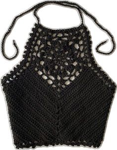 Black Fitted Cropped Crochet Top, Chic Black Crochet Top For Summer, Black Crochet Casual Tops, Casual Crochet Halter Neck Tops, Casual Black Crochet Tops, Black Fitted Halter Neck Crochet Top, Chic Black Crochet Top For Beach, Black Stretch Crochet Top For Summer, Black Casual Crochet Cropped Top