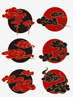 Kunst Tattoos, Cloud Tattoo, Cloud Pattern, Japanese Artwork, Japan Tattoo, Japanese Tattoo Designs, Japon Illustration, Japanese Tattoo Art, Clouds Pattern