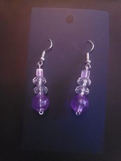 This one of kind hand made earrings is perfect for a night of with friends or family. How To Make Earrings, Star Earrings, Favorite Jewelry, Jewelry Earrings Dangle, Etsy Earrings, Beauty Book, Dangle Drop Earrings, Violet, Hand Made