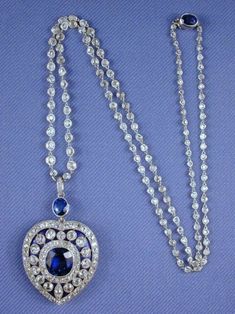 This Choker Necklaces item is sold by JewelryVictorianArt. Ships from India. Listed on Jun 3, 2024 Blue Sapphire Jewelry, Chain Heart, Jewel Necklace, Diamond Jewelry Designs, Blue Sparkles, Sapphire Pendant, Necklace Long, Blue Jewelry, Sapphire Necklace