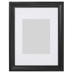 an empty black frame on a white wall with a gray square in the center and bottom