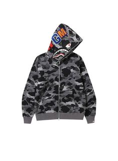 Gray Bape Hoodie, Bape Jacket Black, Grey Bape Hoodie, Black Bape Hoodie, Essentials Hoodie Outfit, Bape Zip Up Hoodie, Bape Sweaters, Underground Clothing