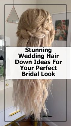 Discover stunning wedding hair down ideas that will elevate your bridal look to perfection. From soft waves to elegant updos, these styles are designed to complement any wedding theme. Whether you're planning a romantic outdoor ceremony or a grand indoor celebration, our curated collection of hairstyles will inspire you to embrace your natural beauty on your special day. Explore the best tips and tricks for achieving the perfect wedding hair down. Elegant Updos, Wedding Hair Down, Soft Waves, Elegant Updo, Boho Braids, Loose Curls