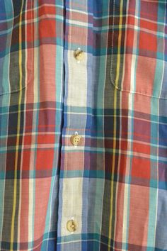 Vintage Plaid Multicolored Short Sleeve Two Pocket Western Button Up Shirt (Sz M) Brand Is Unknown Preppy Summer Shirt With Buttons, Casual Plaid Shirt With Snap Buttons, Casual Multicolor Shirt For Fall, Casual Multicolor Fall Shirt, Multicolor Casual Fall Shirt, Casual Multicolor Top With Button Closure, Summer Plaid Shirt With Buttons, Casual Multicolor Collared Shirt, Colorful Casual Button-up Top