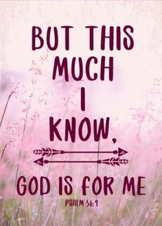 the words, but this much i know god is for me are in front of some pink flowers