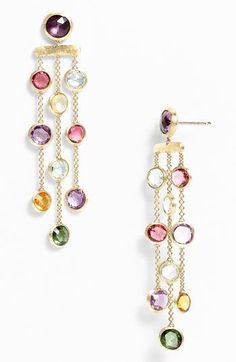 Marco Bicego Jewelry, Gold Diamond Earrings Studs, Stones Necklace, Bold Necklace, Tourmaline Earrings, Mini Earrings, Color Stones, Tiny Stud Earrings