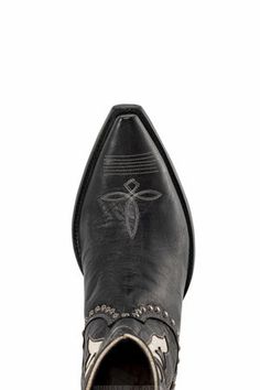 Boot, Cattleman Western Boots With Silver Studs For Fall, Western Boots With Silver Studs And Round Toe, Western Leather Boots With Silver Studs, Silver Western Boots With Snip Toe, Silver Heel, Heel Caps, Silver Engraving, Silver Heels, Mid Calf Boots