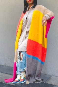 We're glad you've clicked on our new knitted kimono as we're really into its colorful vibes! The collarless and long sleeve cut make this a great choice for any stylish girl. Length: long Material: cotton blend Sleeve Type: long sleeve Neckline: collarless Style: knitted Size chart:Size: please check measurements carefullyPlease allow 0.5-1" difference due to manual measurementDifferent monitor settings means colors may differ slightly1" = 2.54cm Size(inch) US Size Length Shoulders Bust S 4/6 49 Knitted Kimono, Colorful Vibes, Winter Ideas, Boys Haircuts, Girly Fashion, Casual Street Style, Winter Sweaters, Winter Wear, Sweater Weather