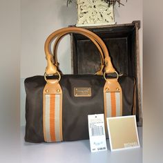 Perfect Colors For Fall! Bag Is New But The Tags Have Been Removed. I Have Never Actually Used This Bag. Measurements Are In The Photos Above. Michael Kors Bag, Satchel, Michael Kors, Bag Lady, Women Shopping, Color