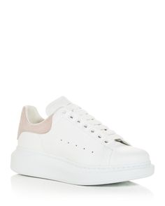 Alexander McQUEEN Women's Oversized Suede Heel Detail Sneakers Luxury Streetwear Sneakers With Gum Sole, Luxury Platform Sneakers With Vulcanized Sole, Luxury Low-top Platform Sneakers With Contrast Sole, White Luxury Platform Sneakers With Rubber Sole, Luxury White Platform Sneakers With Rubber Sole, Luxury White Rubber Sole Platform Sneakers, Luxury High-top Platform Sneakers With Contrast Sole, Luxury White Platform Sneakers With Vulcanized Sole, Designer High-top Platform Sneakers With Contrast Sole