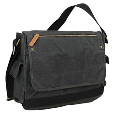 Dimension: 15.5 * 12.5 * 4.4", Weight 2.3 Lb. Internal Laptop Compartment 15.2 * 9", Front 2 Large Pockets Under Flap Over Panel Size 6.5 * 6.8" Internal Zipper Pocket, Phone, Notebook Pockets, Sides’ Pockets With Button Closure 3.2 * 5.5" Wax Canvas Waterproof, Stiff Finish, Combined With Full Grain Leather Oil Tanned Leather May Not Be The Same Color As The Main Picture Showing Wax Canvas, Laptop Bag Men, Canvas Travel Bag, Hunting Bags, Laptop Messenger Bags, Canvas Messenger Bag, Cross Bag, Messenger Bag Men, Bag Trends