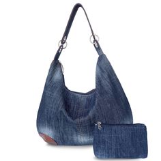 PRICES MAY VARY. 【Quality Material】: High Quality Anti-Scratch Denim Handbags for Women.Soft hand feel and durable,two side pockets make the denim hobo bag more unique for women daily use 【Dimension(L*W*H)】: Size:14.96"*6.29"*12.99", good for everyday use. This Jean Purse holds your daily essentials such as Ipad, mobile phone, cosmetics, wallet and more 【Multiple Pockets】: The denim hobo Bags multiple pockets design make it convenient to pick up stuff;Reasonable separation design of inner space Denim Hobo Bag, Artisanats Denim, Blue Jean Purses, Denim Handbag, Jean Purse, Denim Handbags, Denim Purse, Hobo Crossbody Bag, Jeans Bag