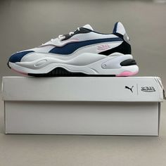 Product Description Puma RS-2K Von Dutch Running System White Navy Pink Unisex - 374532-01 - US 10.5 100% Authentic (we do not support or sell fakes) Grab your pair today! Shipping Information All Orders will be processed within 24 hours of payment on business days. Order placed on Saturday will be processed on Monday. All products shipped from USA, NY All shipment with products value of $100 or more and/or shipping to an apartment or condo complex will require a signature upon delivery, No Exce Puma Rs, Von Dutch, Puma X, Navy Pink, Air Max Sneakers, Nike Air Max, Athletic Shoes, Sneakers Nike, Men's Shoes