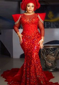 Beautiful dress Lace Asoebi Styles, Lace Styles For Wedding, Nigerian Lace Dress, Aso Ebi Dresses, African Bridal Dress, Nigerian Dress, African Traditional Wedding Dress, Nigerian Lace Styles Dress, Nigerian Lace Styles