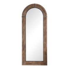 Vasari Wooden Arch Mirror Wooden Arch Mirror, Leaning Floor Mirror, Natural Mirrors, Arch Frame, Iron Straps, Uttermost Mirrors, Wood Arch, Rustic Flooring, Wooden Arch