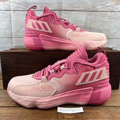 Adidas Dame 7 Extply Gca ‘D.O.L.L.A.’ Pink Rose Gv9877 Men Size 7.5/Women 8.5 Brand New No Box Custom Pink High-top Fade-resistant Sneakers, Adidas Custom Pink High-top Sneakers, Adidas Pink High-top Custom Sneakers, Pink Adidas Custom High-top Sneakers, Casual Pink Adidas Basketball Shoes, Pink Adidas Sneakers With Boost Midsole, Pink High-top Fade-resistant Basketball Shoes, High-top Fade-resistant Pink Basketball Shoes, Fade-resistant Pink High-top Basketball Shoes