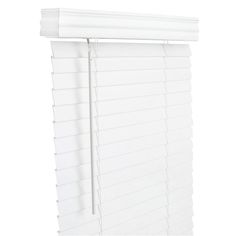 a white window blind with horizontal blinds on the top and bottom, in front of a white background