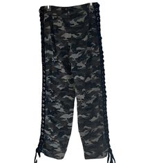 Camo Print Twill Weave Lace Up Sides Zipper And Button Closure High Waisted - Cargo Pants - Camo Pants - Camouflage Pants 100% Cotton Waist 15” Rise 11.5” Inseam 30” Cotton New With Tags High Waisted Cargo Pants, Camo Cargo Pants, Camouflage Pants, Fashion Nova Pants, Camo Pants, Camo Print, Cargo Pants, Camouflage, Fashion Nova