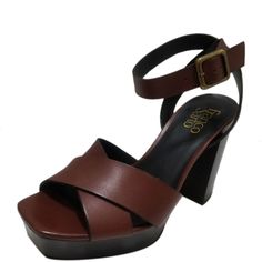 Strappy Platform Sandals by Franco Sarta Coffee Bean Leather 4.5 inch heel Strappy Platform Sandals Lug Sole sole Imported Brown Closed Toe Sandals With Wrapped Heel, Brown Ankle Strap Sandals With 4-inch Heel, Brown Sandals With Wrapped Heel And Medium Width, Brown High Heel Sandals With 4-inch Heel, Brown Sandals With 4-inch Open Heel, Brown 4-inch Heel Open Toe Sandals, Brown Sandals With Block Heel And Deep Heel Cup, Brown Ankle Strap Heels With 4-inch Heel, Brown Open Heel Heels With Deep Heel Cup