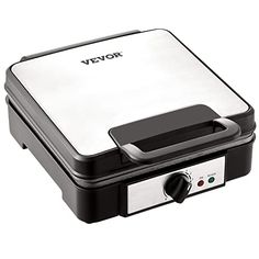 an electric griddle grill with the word vevox on it's side