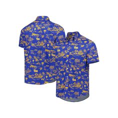 Gear up for Pitt Panthers game day in style with this Performance button-down shirt from Reyn Spooner. The crisp team graphics that are displayed throughout this top help you represent your beloved squad like never before. Its stretchy, lightweight material and fashionable rounded hem combine to give you a look and feel that fellow Pitt Panthers fans will envy.Gear up for Pitt Panthers game day in style with this Performance button-down shirt from Reyn Spooner. The crisp team graphics that are d Printed Short Sleeve Tops For Sports Events, Casual Sports Shirt With Print, Casual Printed Sports Shirt, Collegiate Summer Fan Gear Tops, Collegiate Style Summer Fan Gear Tops, Casual Collared Shirt For Sports Events, Cotton Printed Tops For Sports Events, Casual Printed Shirt For Fan Merchandise, Casual Printed Tops For Sports Events