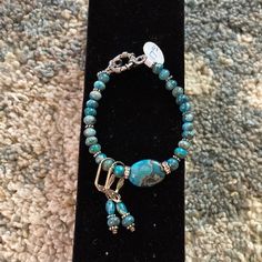 Beautiful Beads, Brand New Nickel-free Blue Dangle Bracelets, Adjustable Blue Bracelets With Dangling Beads, Blue Beaded Bracelets With Dangling Beads For Gift, Beaded Lace, Jewelry Ideas, Womens Jewelry Bracelets, Blue And Silver, Beaded Bracelet, Color Blue