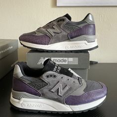 New Balance M998awh Is A Classic Traditional Shoe. This Comes With Purple Croc Print On The Toe And Heal With Mesh Toe Box And A Black Nubuck Tongue, A White Midsole And Black Outsole. Purple Sneakers With Vibram Sole For Streetwear, Purple Streetwear Sneakers With Vibram Sole, New Balance Purple Sneakers With Air Cushioning, Purple Lace-up New Balance Sneakers, Purple New Balance Sneakers With Cushioned Footbed, Purple Sneakers With Vibram Sole And Round Toe, Purple Sneakers With Vibram Sole, New Balance Purple Sneakers With Round Toe, Custom Purple Leather Sneakers With Cushioned Footbed