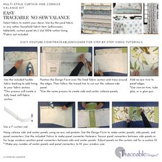 DIY Curtain Valance Kit, No-Sew Home Decor, Rod Pocket - Walmart.com