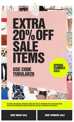 an advertisement for the new spring / summer sale is shown in this advertiser's image