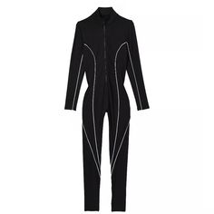 Essential Long-Sleeve Catsuit Brand New With Tags Size Medium With White Stripe You Love A One-And-Done Piece To Step Into, Zip Up, And Go. This Sleek Onesie Is Ready For Anything In Our Stretchy Performance Fabric. Layer It Up Or Wear On Its Own. Pull-On Long Bodysuit Long Sleeves Mock Neck With Zipper Closure Princess Seams Wicking Fabric Keeps You Cool & Dry 4-Way Stretch Follows Every Move.L Long Sleeve Black Jumpsuits And Rompers For Loungewear, Fitted Long Sleeve Jumpsuits And Rompers For Loungewear, Black Long Sleeve Jumpsuits For Loungewear, Trendy Fitted Long Sleeve Jumpsuits And Rompers, Black Trendy Long Sleeve Jumpsuits And Rompers, Trendy Fitted Long-sleeve Jumpsuits And Rompers, Fitted Long Sleeve Unitard For Loungewear, Trendy Fitted Overall Bodysuit, Fitted Long Sleeve Jumpsuit For Night Out