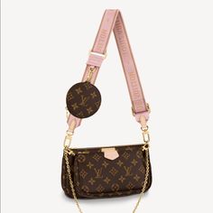 Year: 2021 Brand New Wore A Couple Of Times Comes With Dust Bag And Box Pink Louis Vuitton Bag, Louis Vuitton Strap, Pochette Louis Vuitton, Louis Vuitton Multi Pochette, Pochette Accessories, Louis Vuitton Crossbody Bag, Louis Vuitton Pink, Lv Purse, Louis Vuitton Crossbody