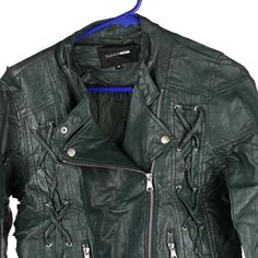 Description:Pre-loved green Fashion Nova leather jacket, fits medium.GENDER: womens CONDITION: good - tears, faux leather peeling.STYLE: leather jacketERA: 2010sCOLOUR: greenFABRIC: polyurethane Trendy Green Leather Winter Jacket, Trendy Green Leather Jacket For Winter, Trendy Green Leather Jacket For Fall, Green Biker Leather Jacket For Fall, Trendy Green Biker Jacket With Zipper Closure, Green Leather Jacket With Zipper For Fall, Trendy Green Leather Jacket With Zipper Closure, Trendy Green Leather Jacket With Zipper, Green Leather Biker Jacket For Spring