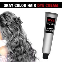 16 Grey Silver Hair, Gray Hair Dye, Permanent Hair Dye Colors, Silver Hair Dye, Diy Hair Dye, Lighter Hair, Hair Color Cream, Curl Hair