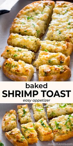 baked shrimp toast is an easy appetizer recipe