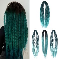 PRICES MAY VARY. Versatile Set: This set includes 15 pieces of double-ended, 3-in-1 dreadlock extensions in an ombre blonde mixed color. Note: 1 SE = 1 End ; 1 DE = 2 Ends. SE - has one end, with a loop at the top, through this loop the dreads are attached to your hair. DE - has two ends, is a long dreads folded in half. Unique Style: The extensions feature a combination of curly dreads and box braids, allowing for a unique and trendy hairstyle. Easy Installation: These dreadlock extensions are Curly Dreadlocks, Curly Dreads, Dreads Extensions, Long Dreads, Hairstyle Easy, Dread Extensions, Synthetic Dreadlocks, Ombre Blonde, Dreadlock Extensions