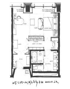 the floor plan for a small apartment